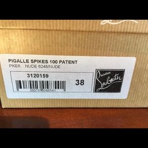 NIB CHRISTIAN LOUBOUTIN PIGALLE SPIKE 100NUDE$1195